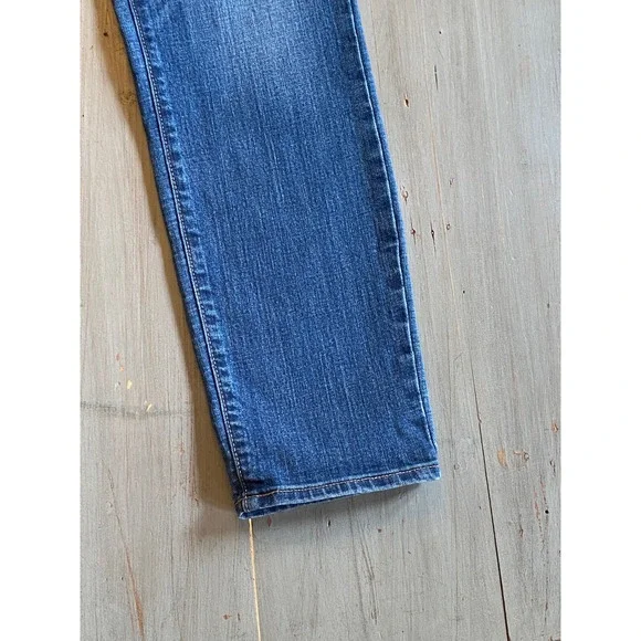 Old Navy Curvy Profile Mid-Rise Jeans Blue Distressed Stretch Denim Womens 12 - Picture 14 of 15